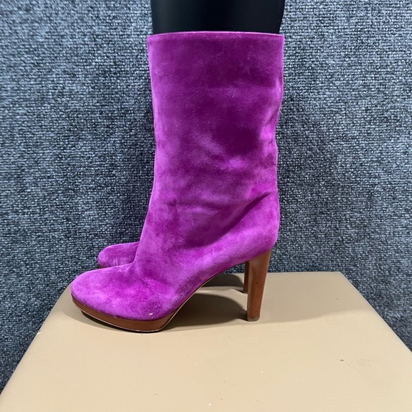 Sergio rossi velvet purple boots size 37 - Picture 11 of 16